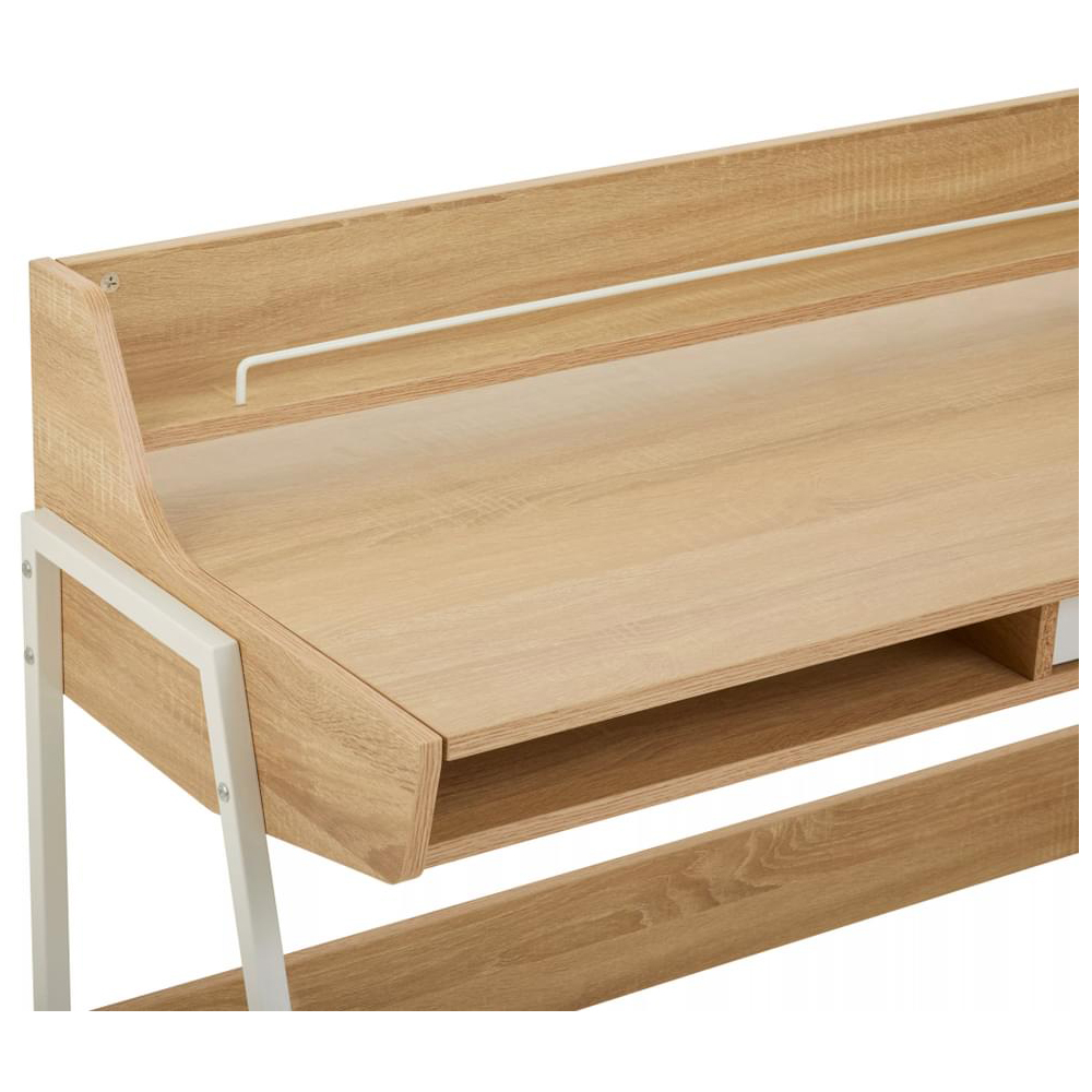 Premier Housewares Bradbury Natural Oak Veneer Desk Image 6