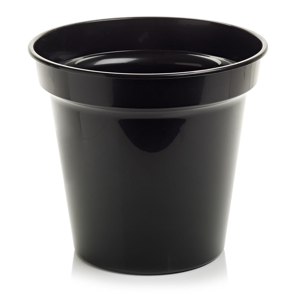 Wilko Black Plastic Plant Pot 32cm Image