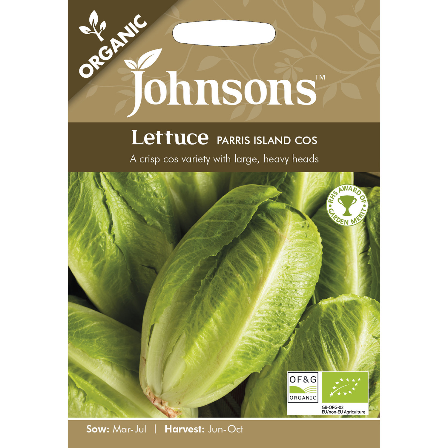 Johnsons Organic Parris Island Cos Lettuce Seeds Image 2