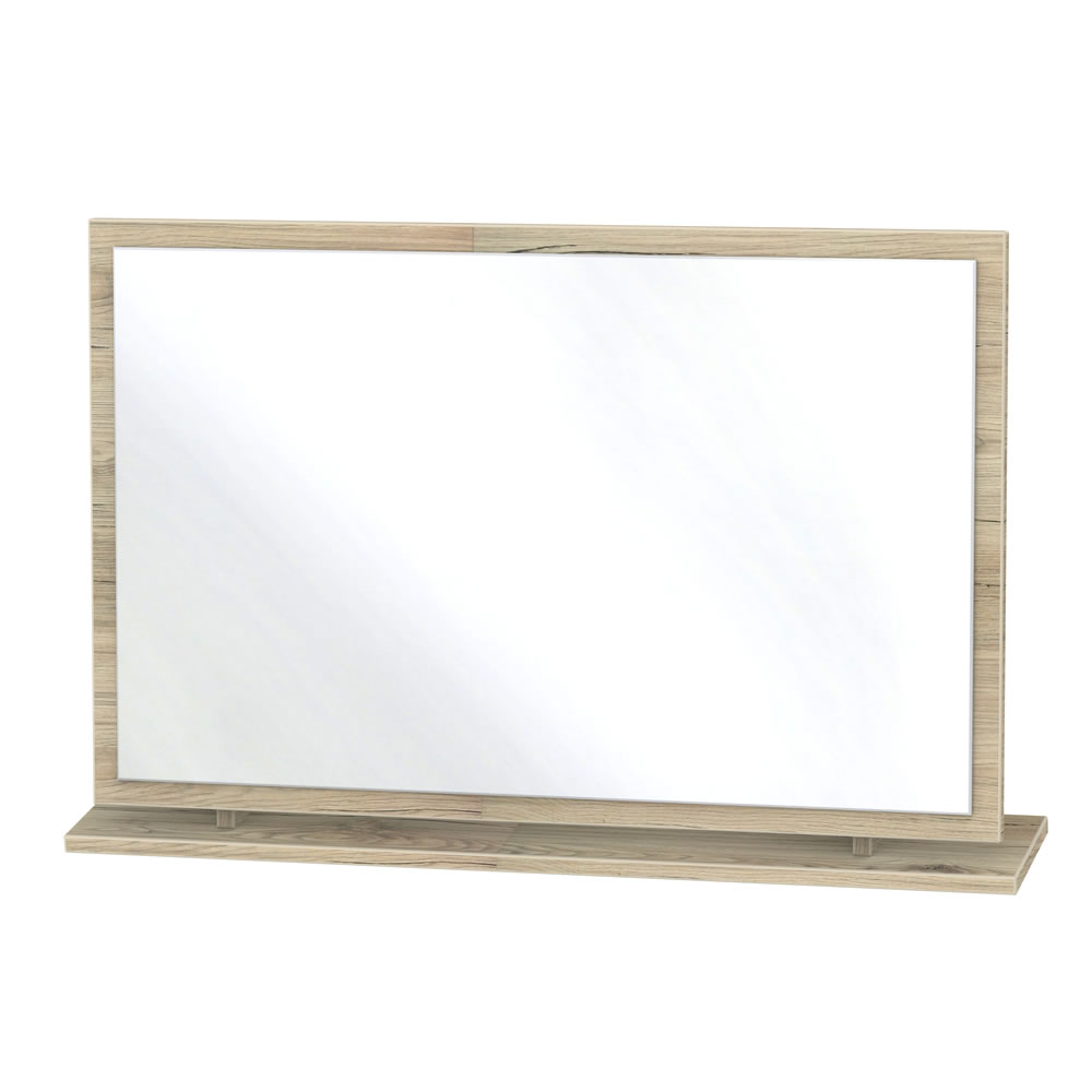 Valencia 49 x 75cm Classic Oak Effect Mirror Image 1