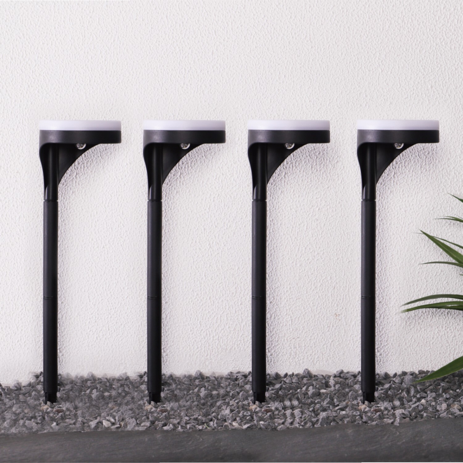 Pack of 4 Solar Arlo Stake Lights Black Image 3
