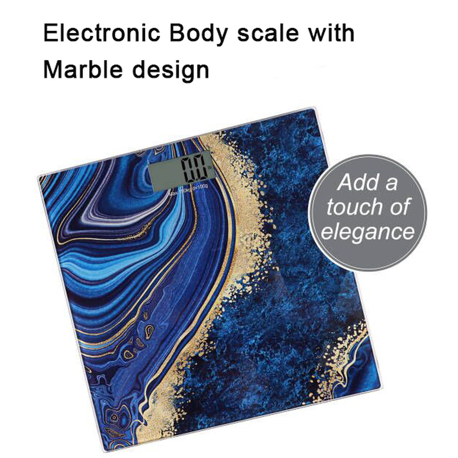Blue Marble Print Electronic Bathroom Scale Image 2