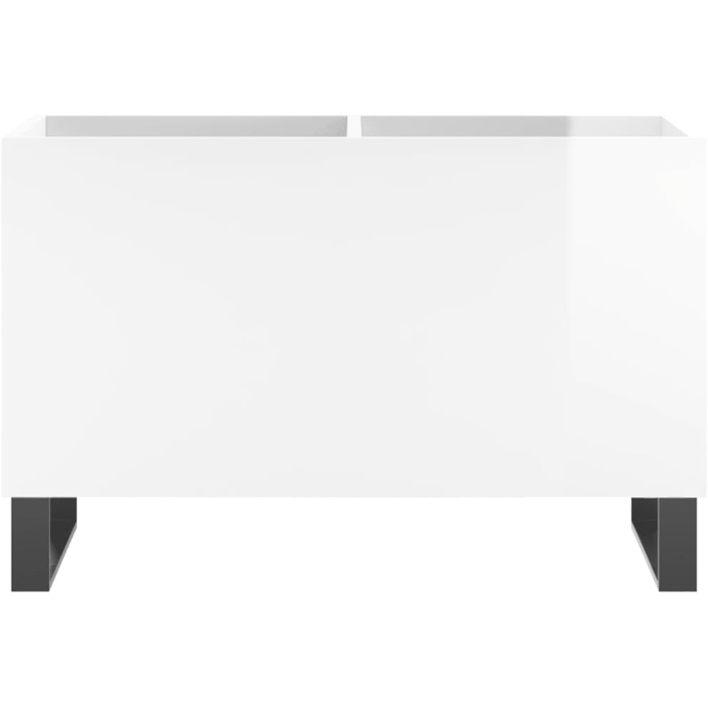 vidaXL High Gloss White Record Cabinet Image 4