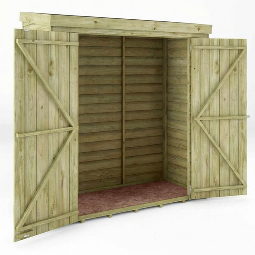 Mercia 6 x 3ft Double Door Overlap Pent Tool Storage Shed Image 3