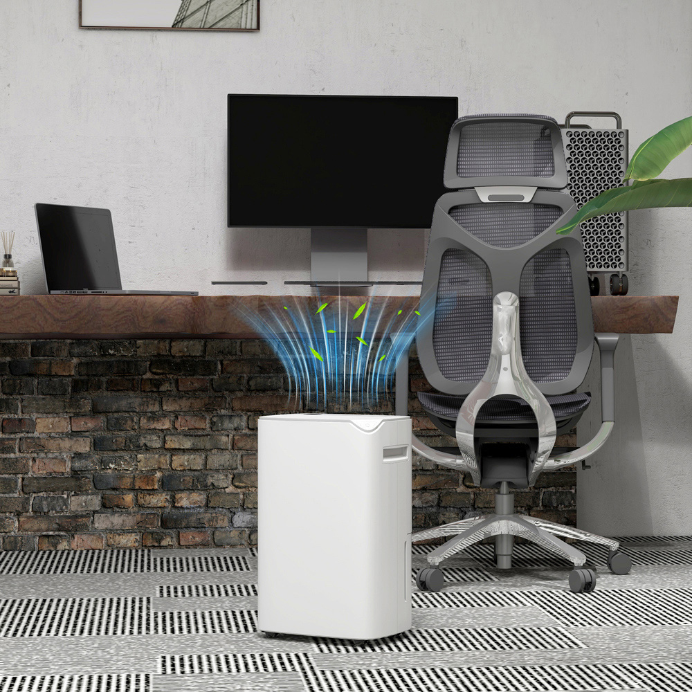 HOMCOM White Portable Small Dehumidifier with Timer 2.5L Image 7