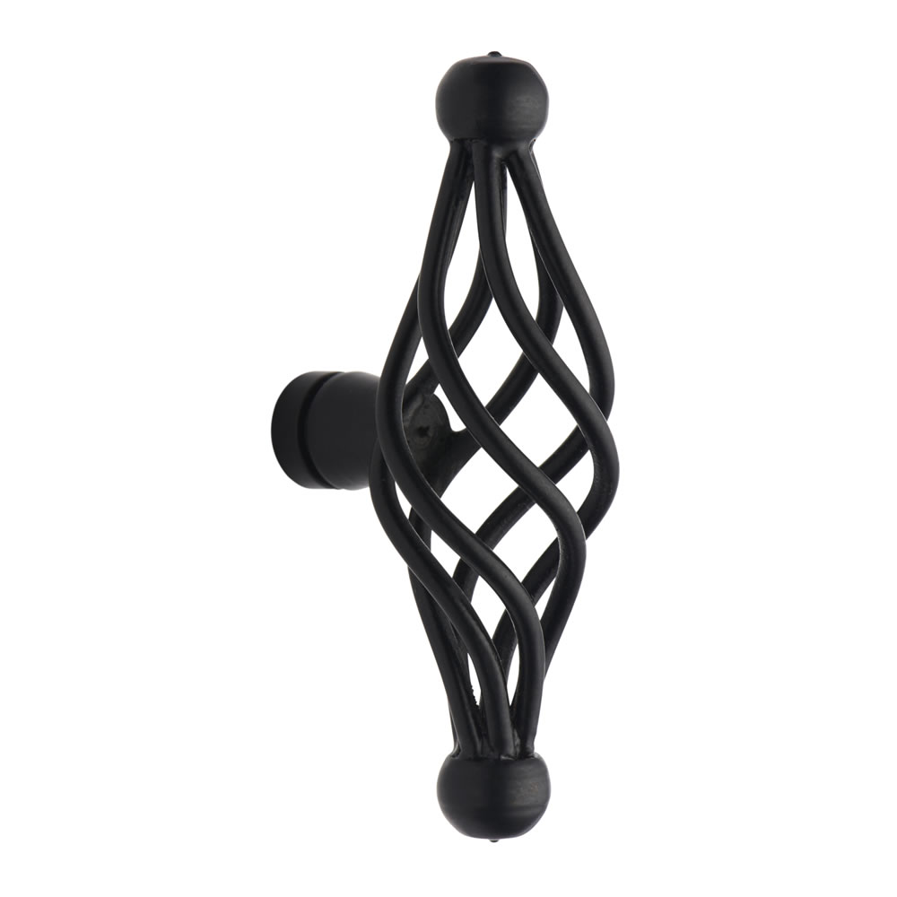 Wilko 2 pack 80mm Black Spiral Door Handles Wilko