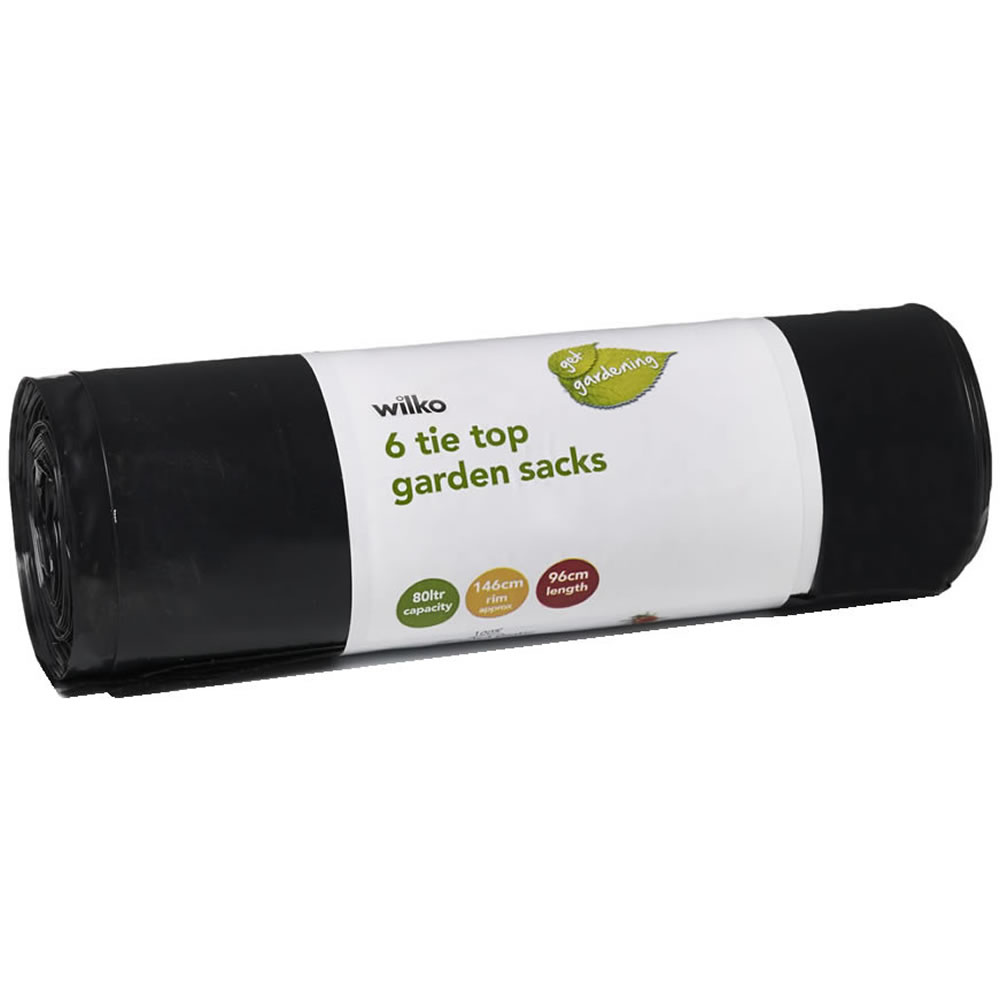 Wilko 6 pack Tie Top Garden Sacks Wilko