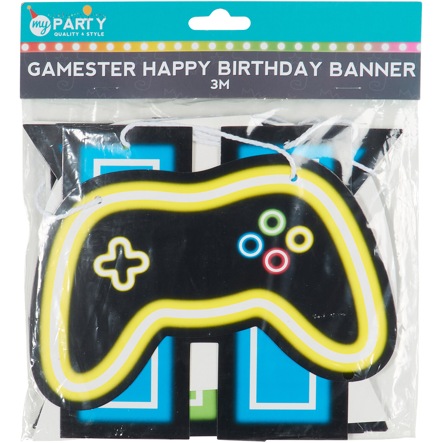 My Party Gamester Happy Birthday Banner Image 3