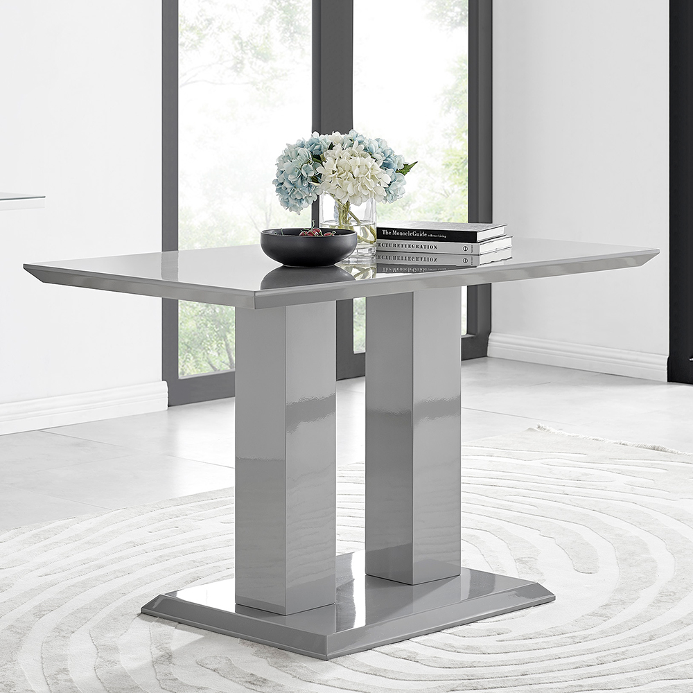 Furniturebox Molini 4 Seater Dining Table Grey Image 1