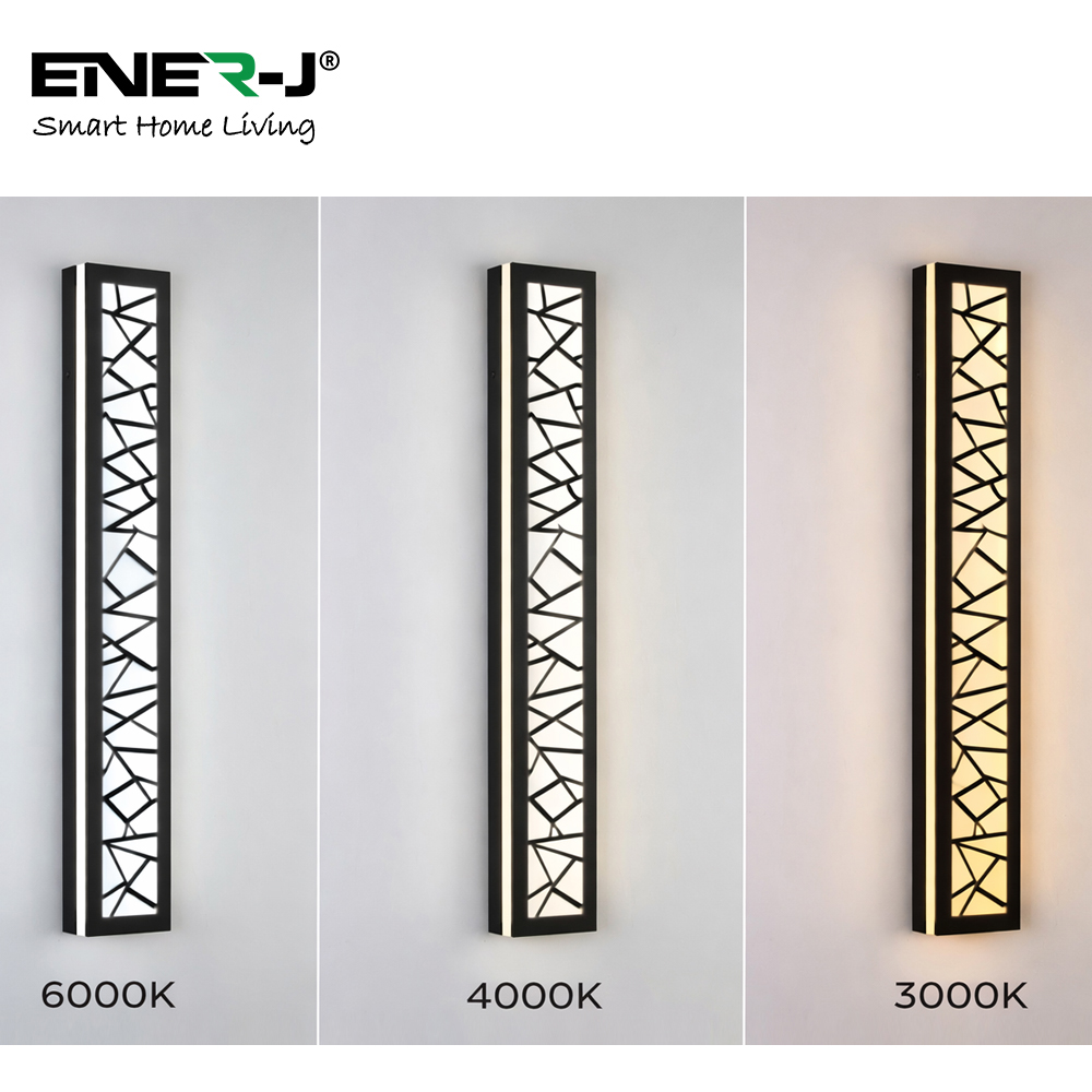 ENER-J PrismGrid 48W CCT Adjustable and Dimming Geometrical Acrylic LED Wall Light 100 x 11cm Image 4