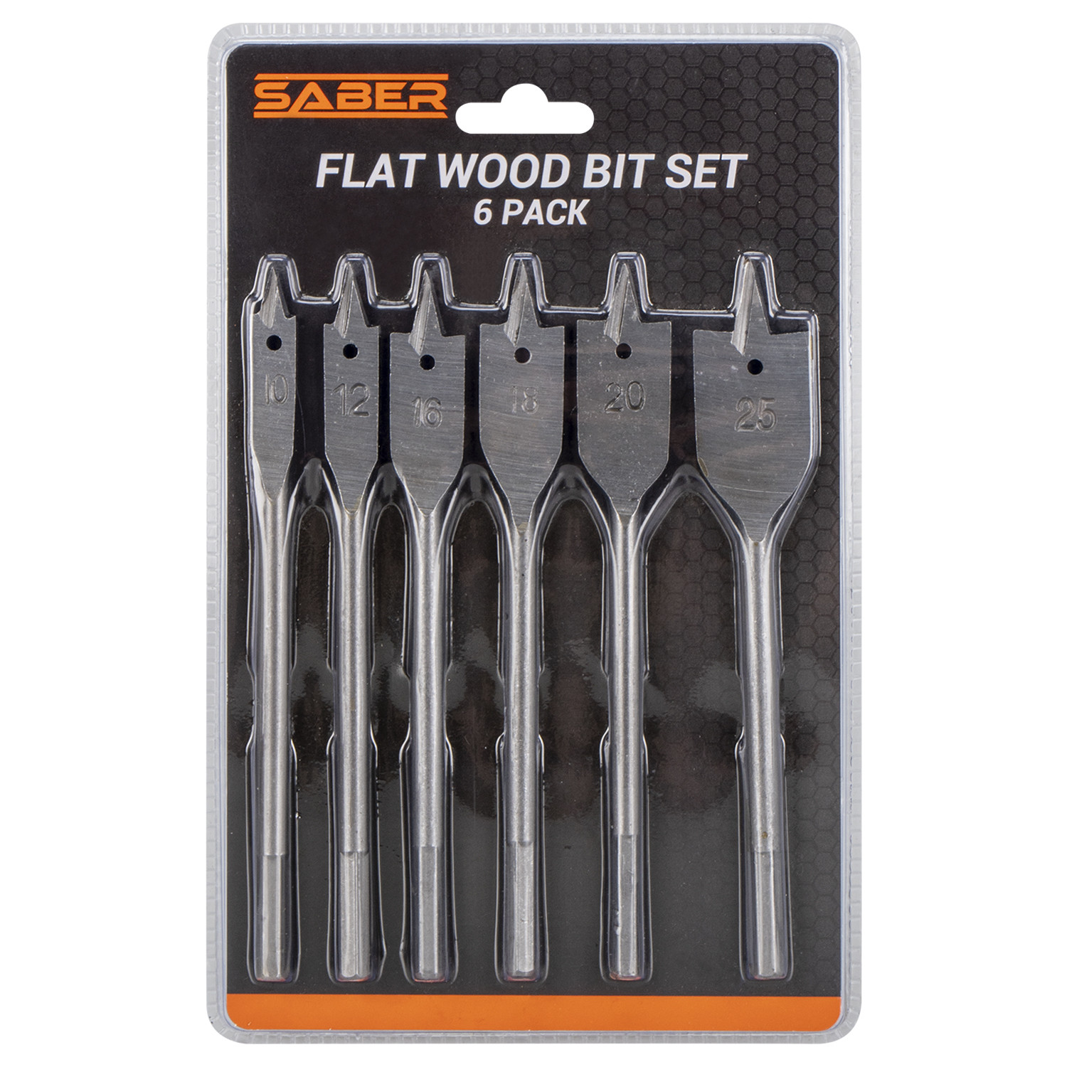 Saber Six Piece Flat Wood Bit Set Image