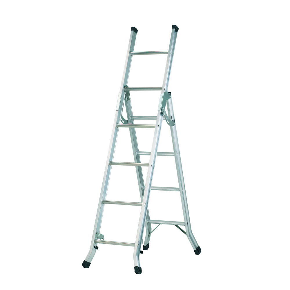 One Size Abru 2101418 4 in 1 Combination Ladder Combi Silver