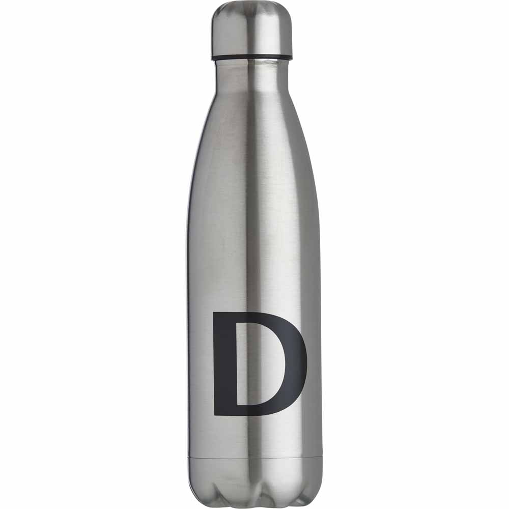 Wilko Alphabet Double Wall Bottle-D Image 1