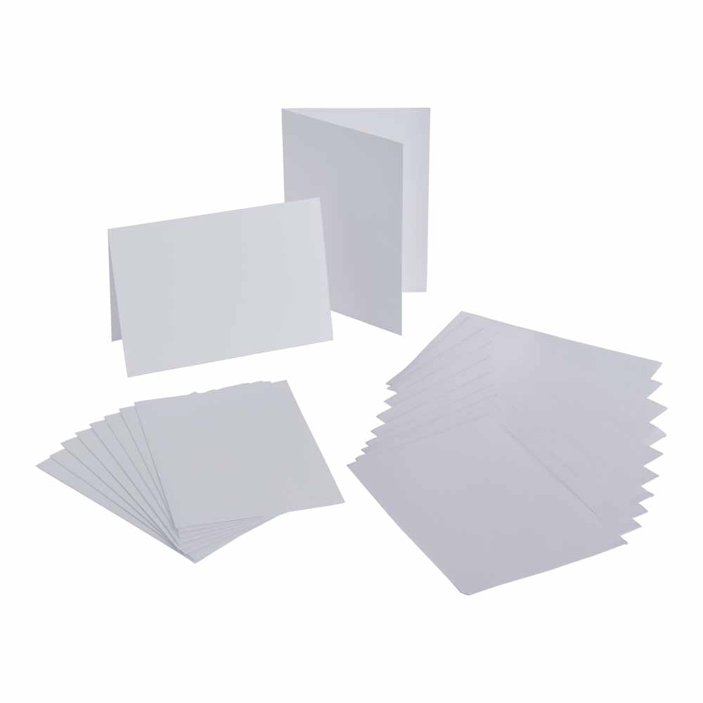 Wilko White Card and Envelopes 10 pack Image