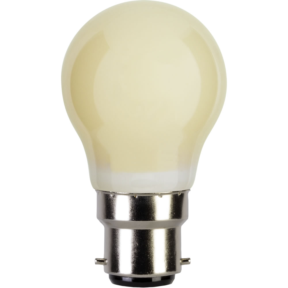 Wilko LED Bulb Filament Globe Soft Light 4W BC    Peach Image 1