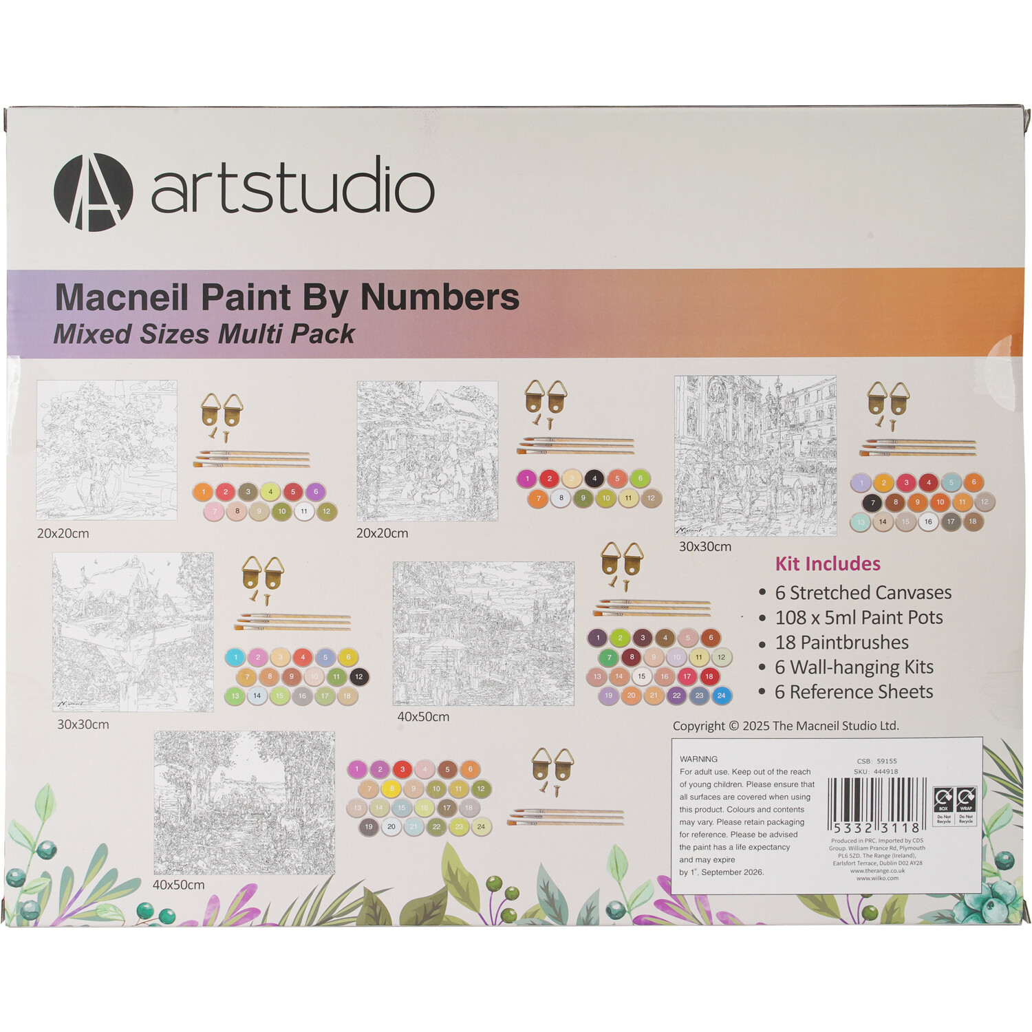 MacNeil Paint By Numbers Special Mixed Sizes Multipack Multicolour Image 2
