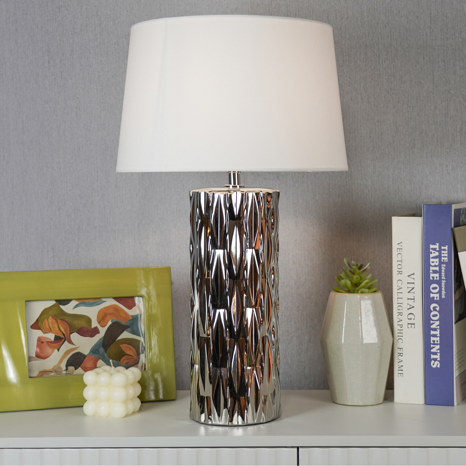 Rosalyn Table Lamp Silver Image 3