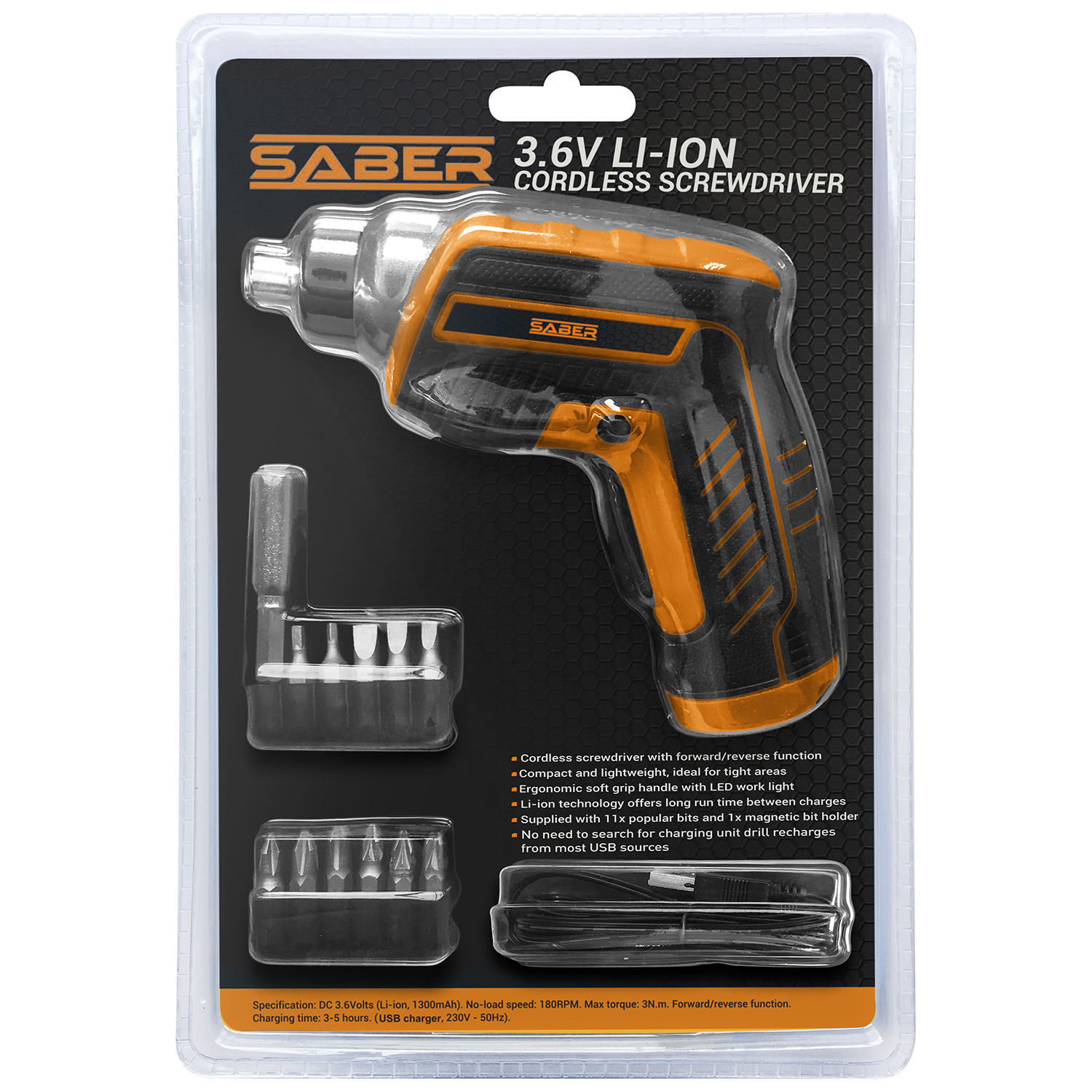 Saber 3.6V Lithium-Ion Cordless Screwdriver Image