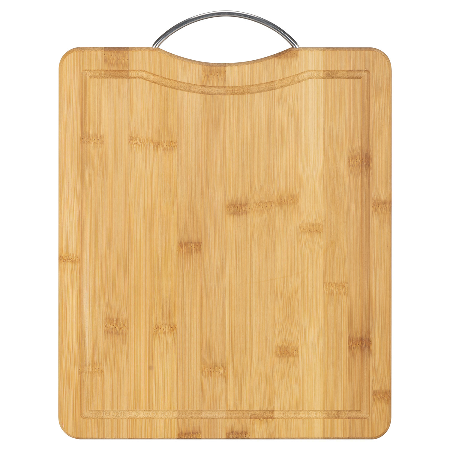 Large Bamboo Chopping Board with Wire Handle Image 1