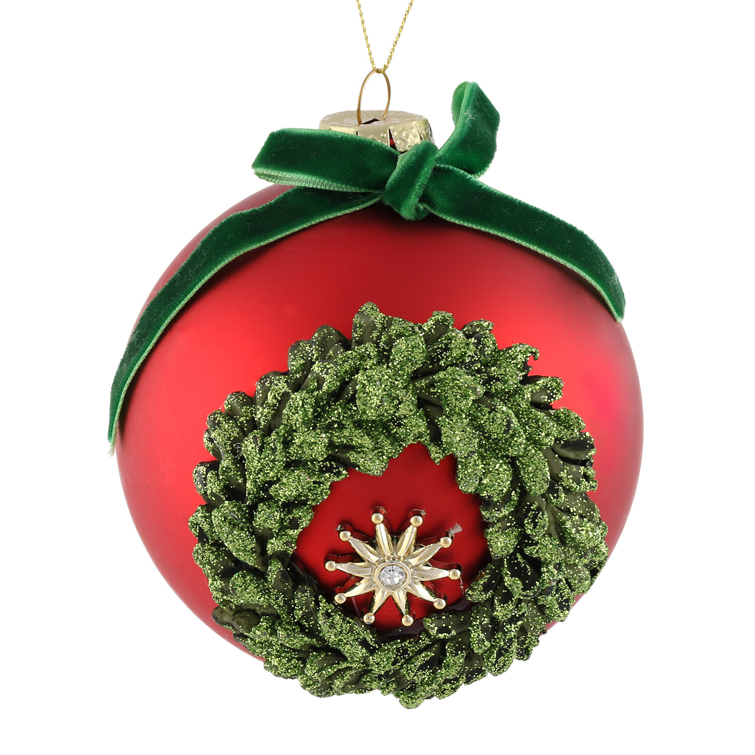 Decorative Wreath Bauble - Red Image