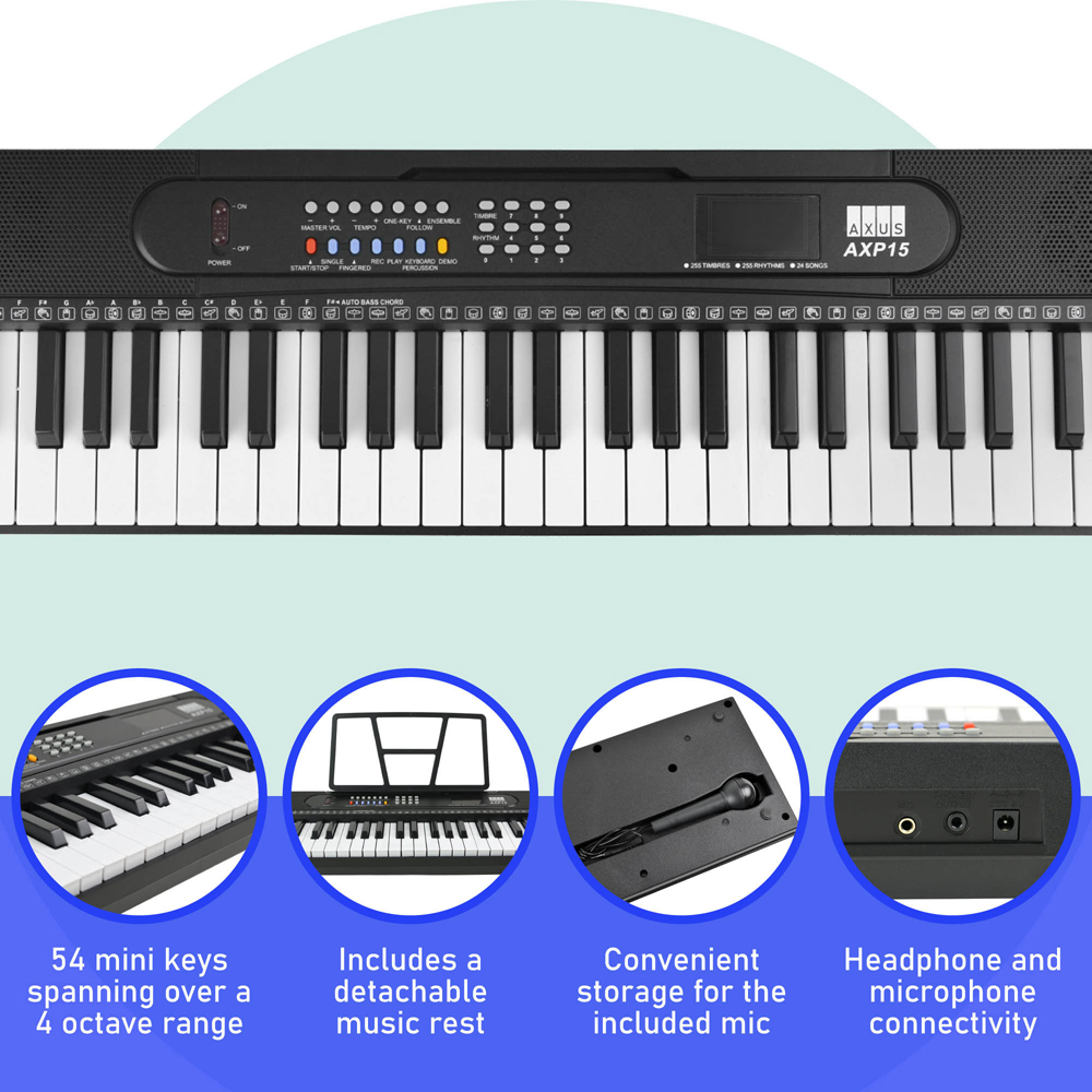 Axus AXP15 Beginner Keyboard Piano Image 2