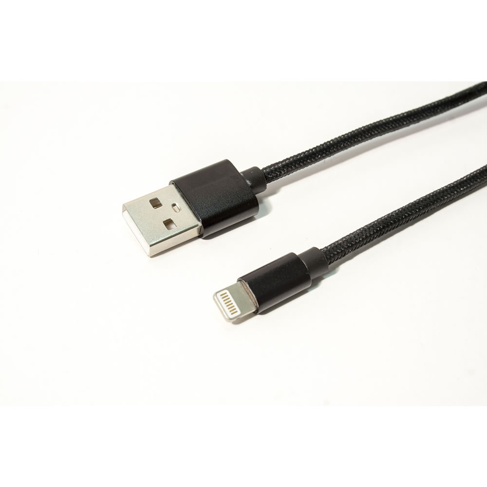 Wilko 1m 8 Pin Braided USB Cable Wilko