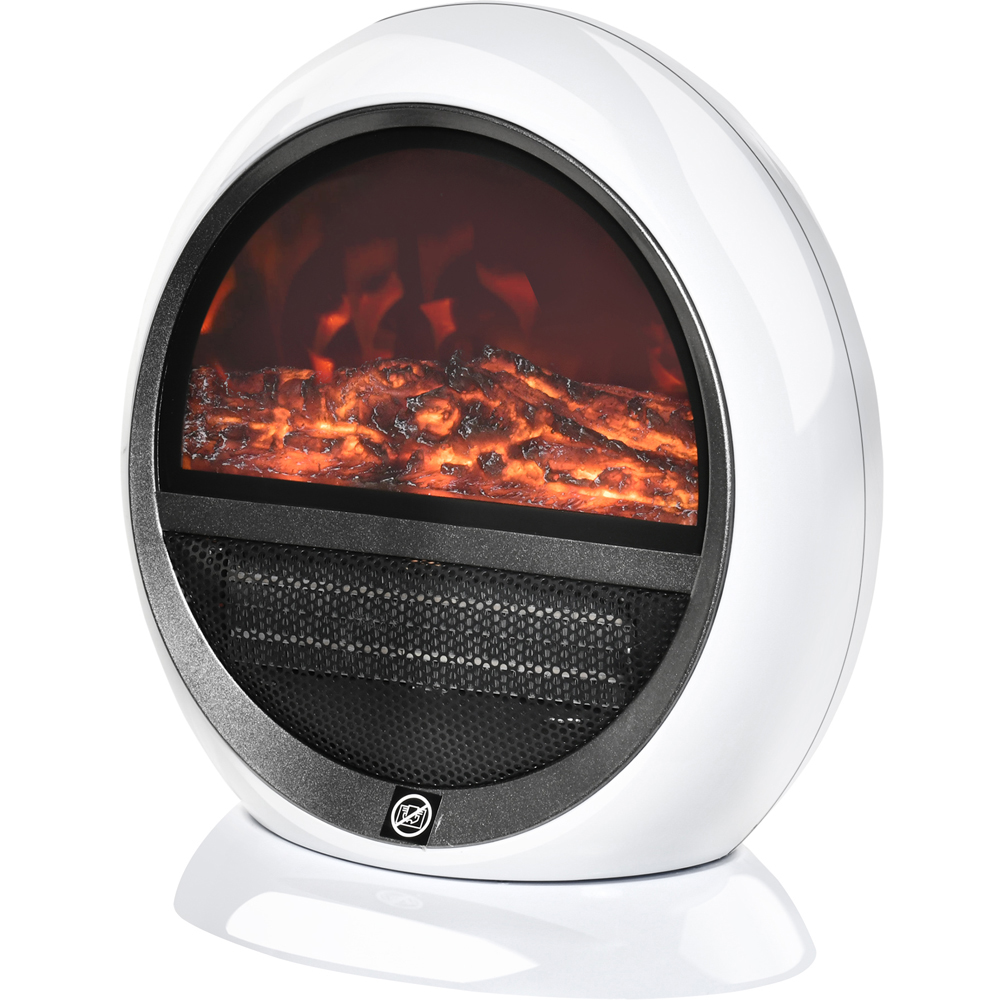 HOMCOM Ava Rotatable Electric Fireplace Heater Image 1