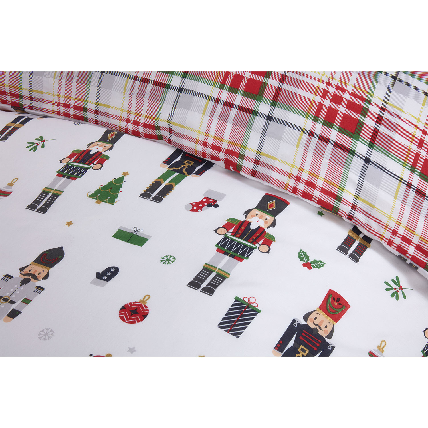 Christmas Nutcrackers Double Duvet Cover and Pillowcase Set Image 4