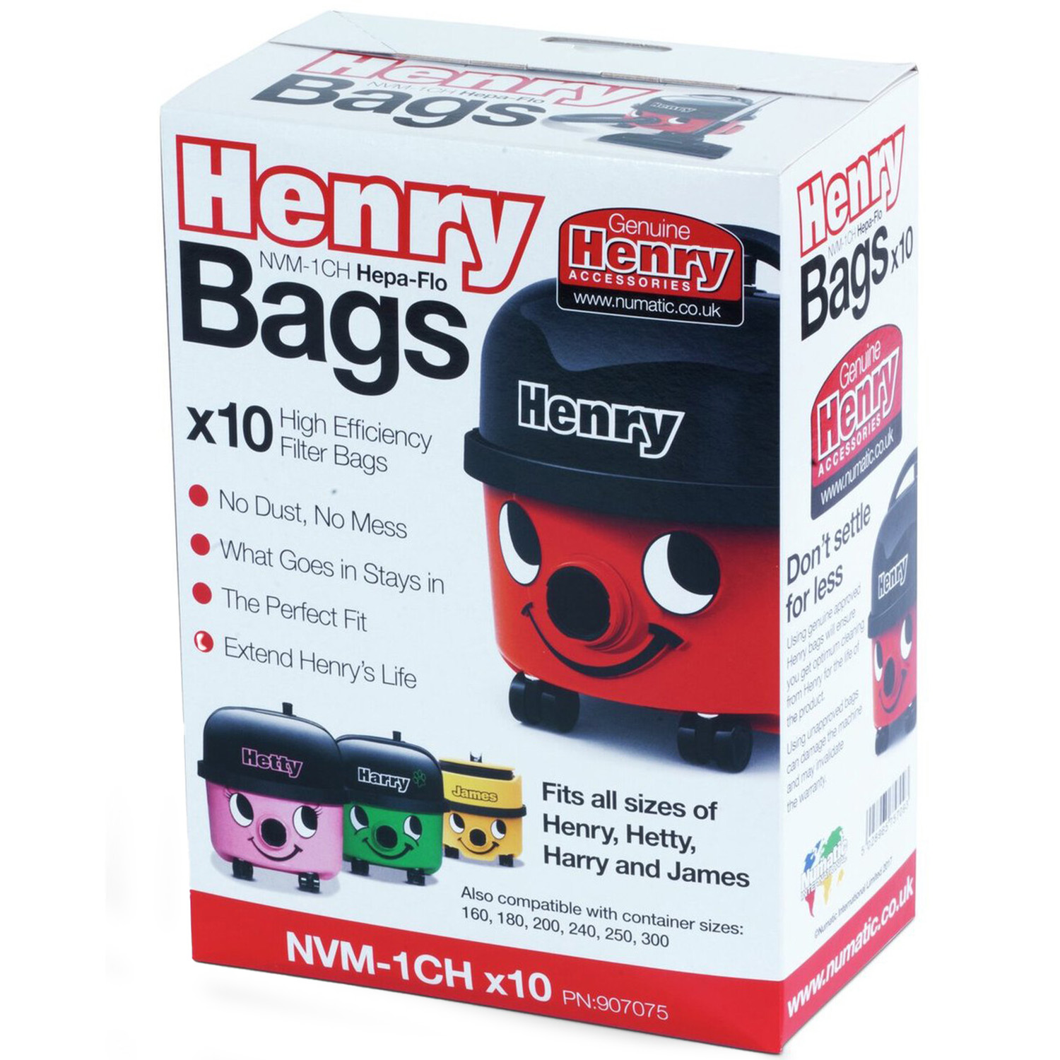 Numatic Henry Filter Bag 10 Pack Image