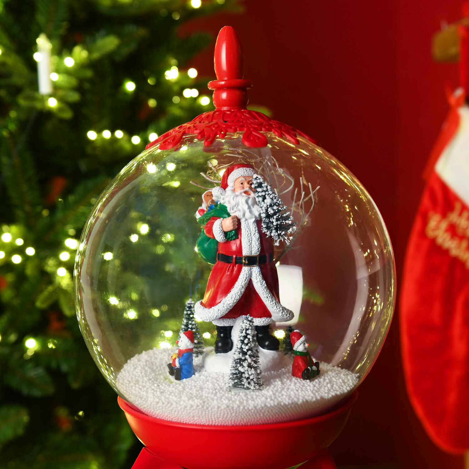 Snowing Table Lamp Red Image 6