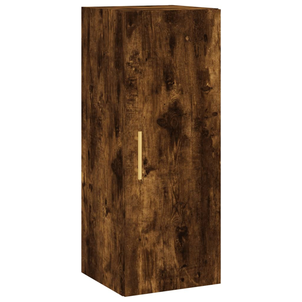 vidaXL Single Door 3 Shelf Smoked Oak Highboard Image 7