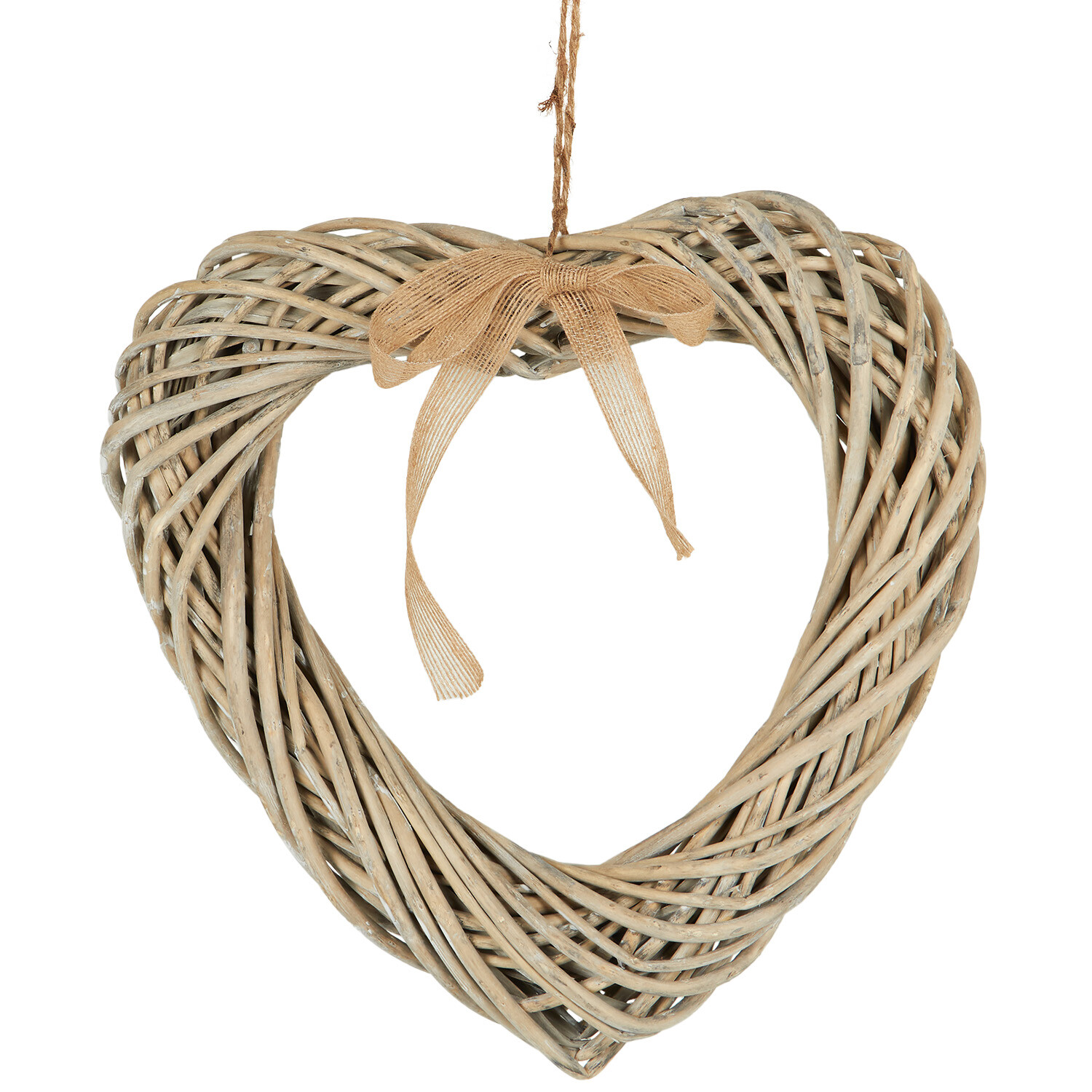 Grey Wicker Heart - Grey Image 2