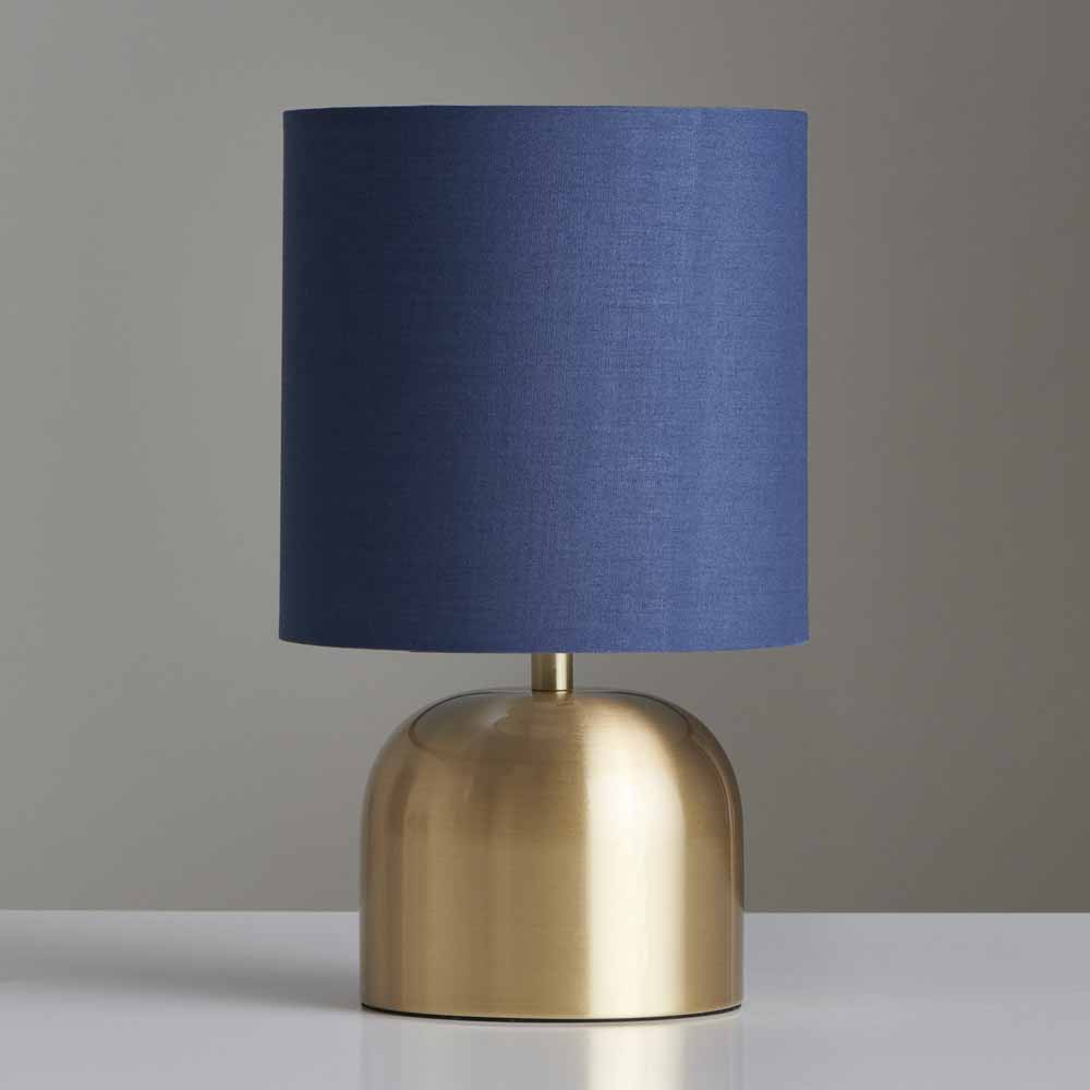 Wilko Gold And Navy Touch Lamp, Navy Blue And Gold Table Lamps