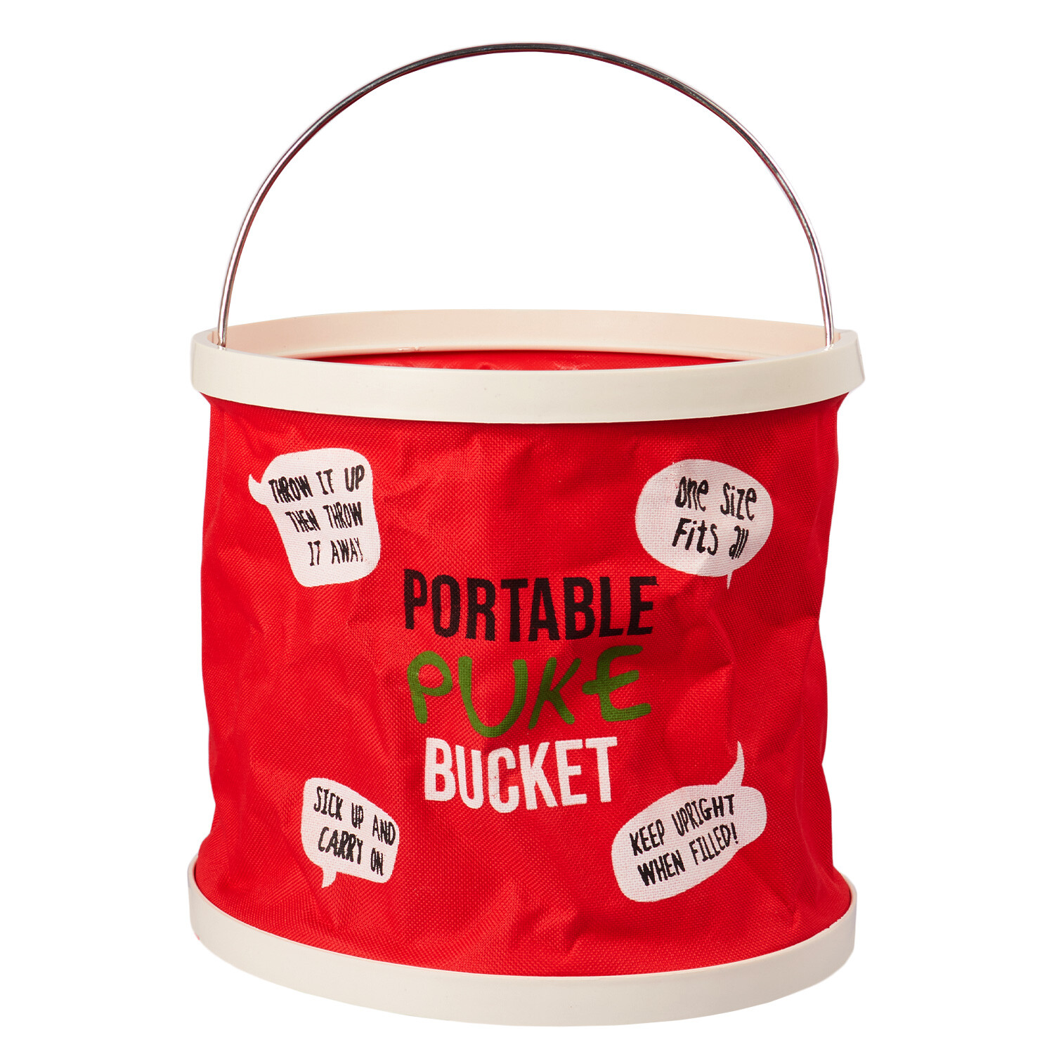Diabolical Gifts Red Portable Puke Bucket Image 1