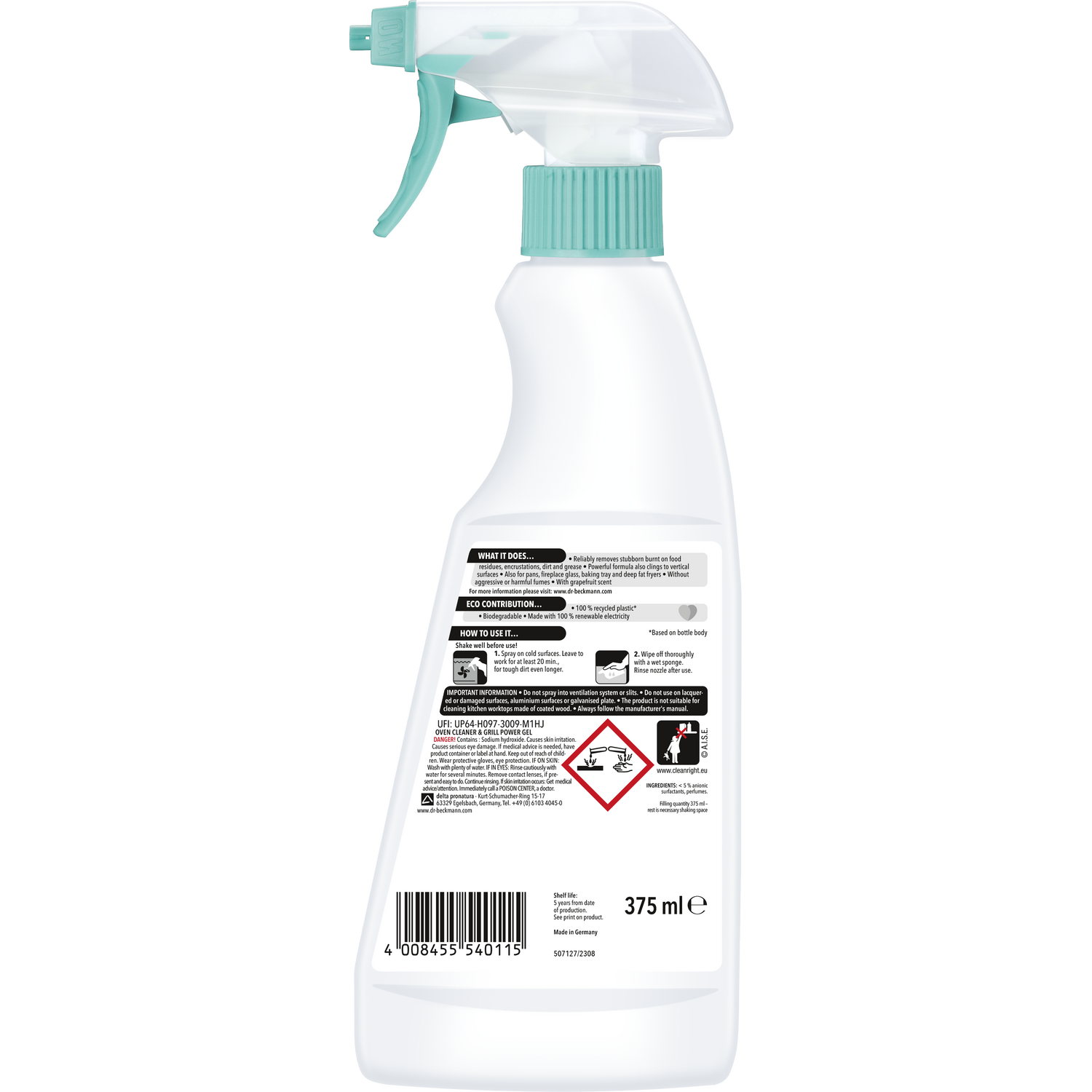 Dr Beckmann Oven Cleaner and Grill Power Gel Image 2