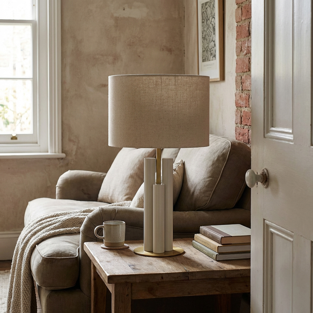 Isadora Table Lamp - White and Gold Image 2
