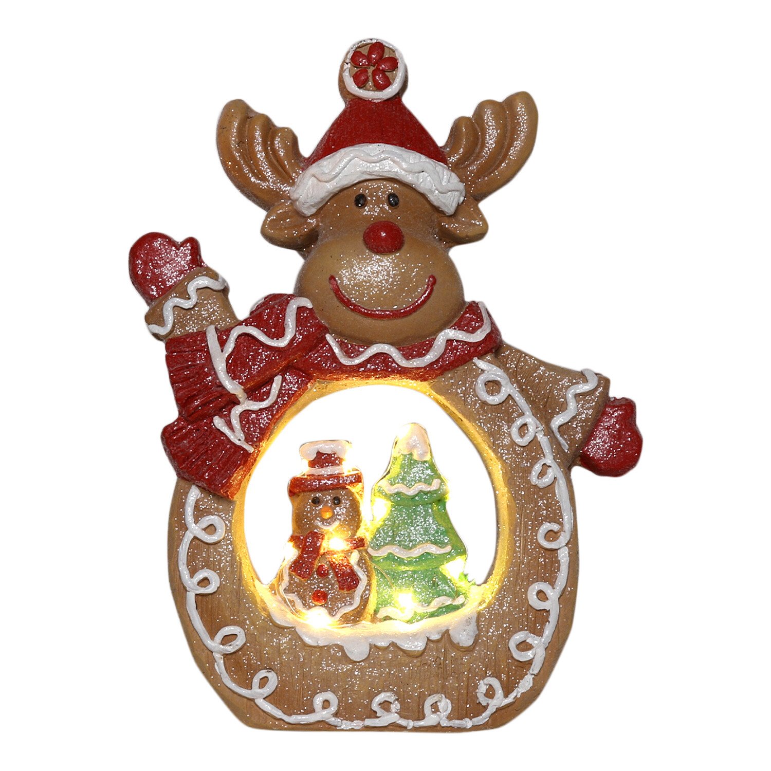 Candy Cane Wishes Gingerbread LED Christmas Character Image 2