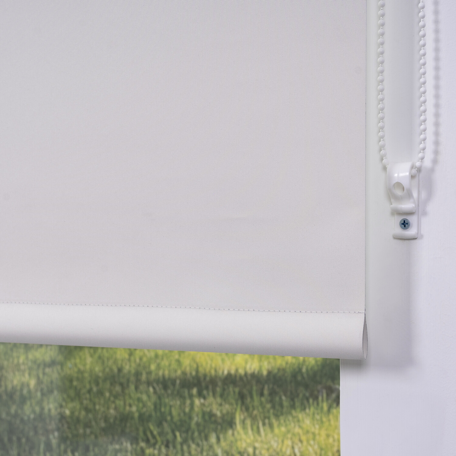 Plain Blackout Blinds Pearl White 60cm Image 4