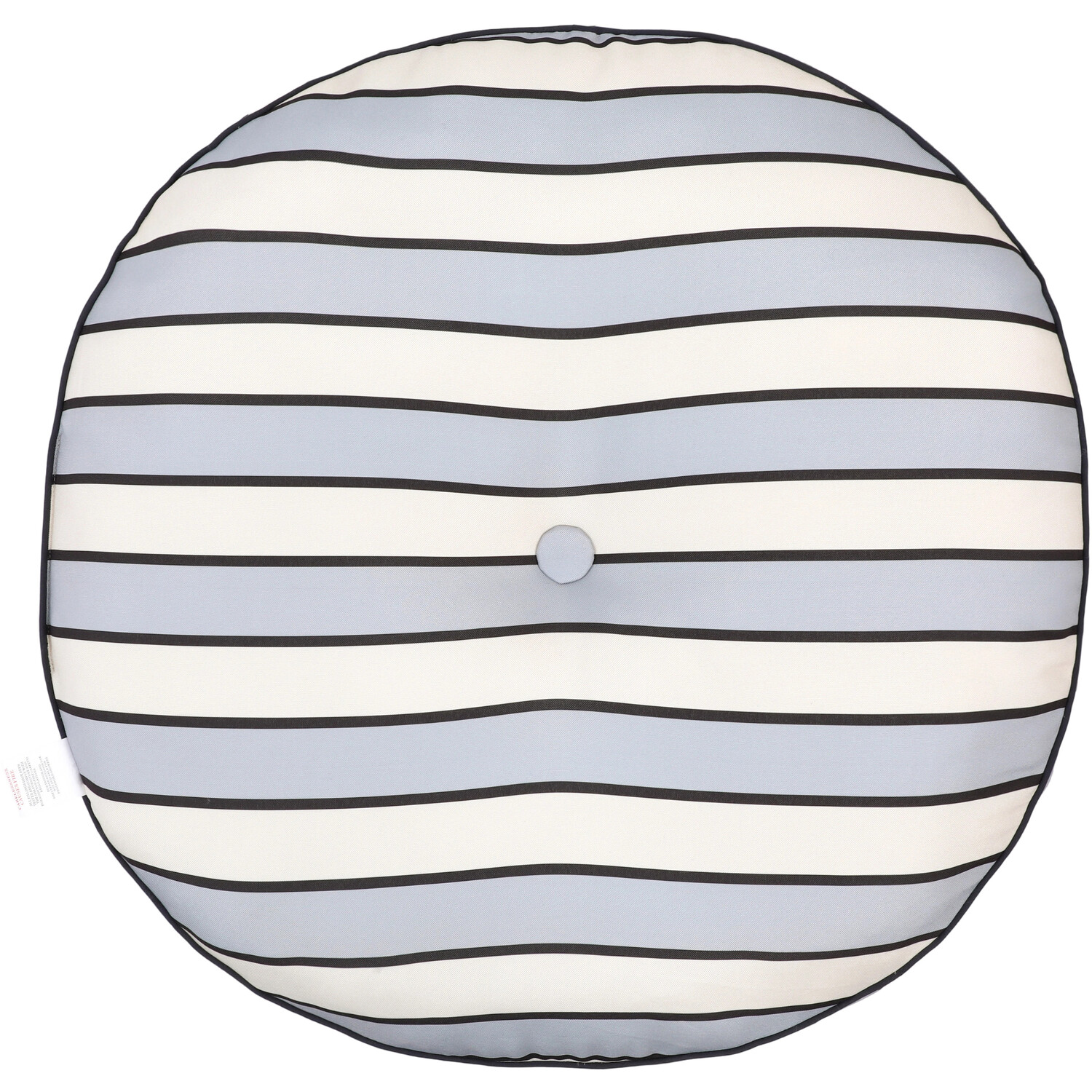 Striped Outdoor Floor Cushion Blue Image 2