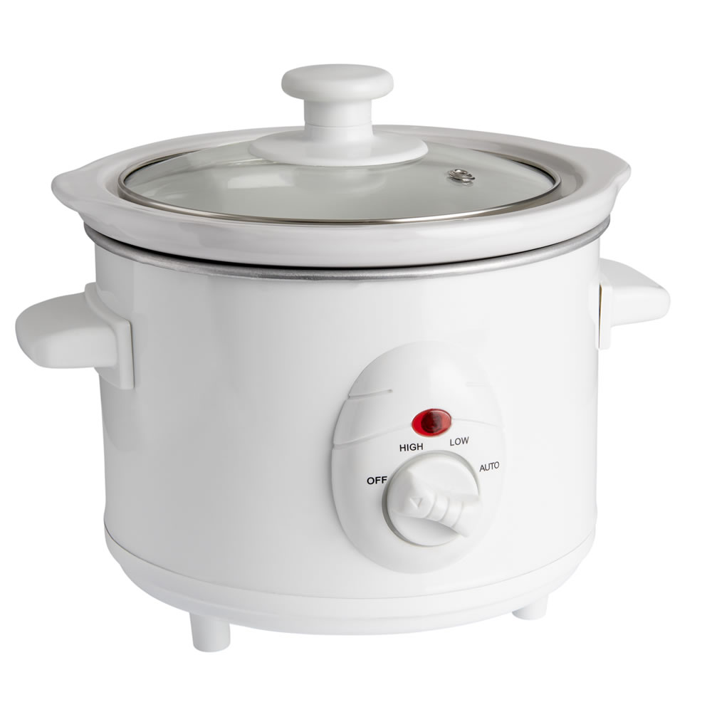 Geepas 1.5L Slow Cooker With Removable Ceramic Bowl & Glass Lid - 3 Temp Settings, 120W, 2 Year Warranty