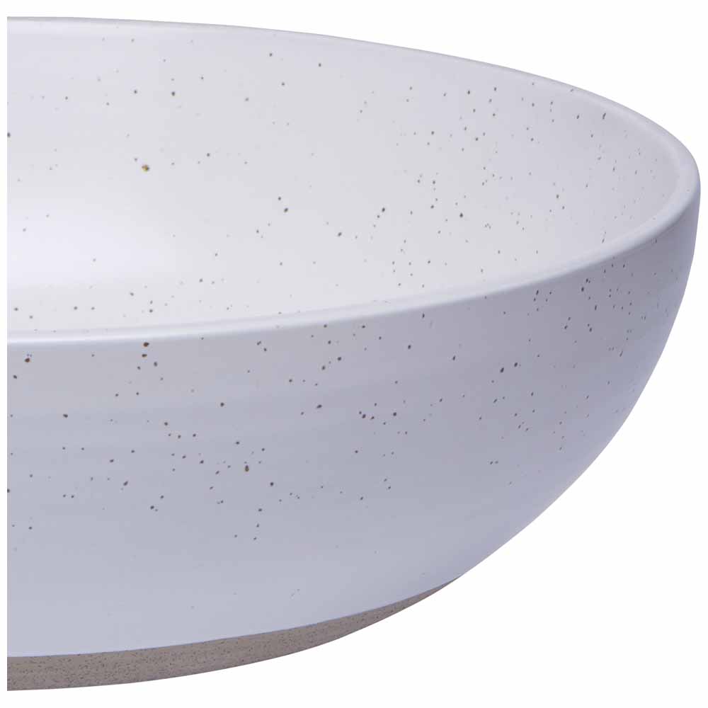 Wilko Artisan White Speckled Salad Bowl Image 3