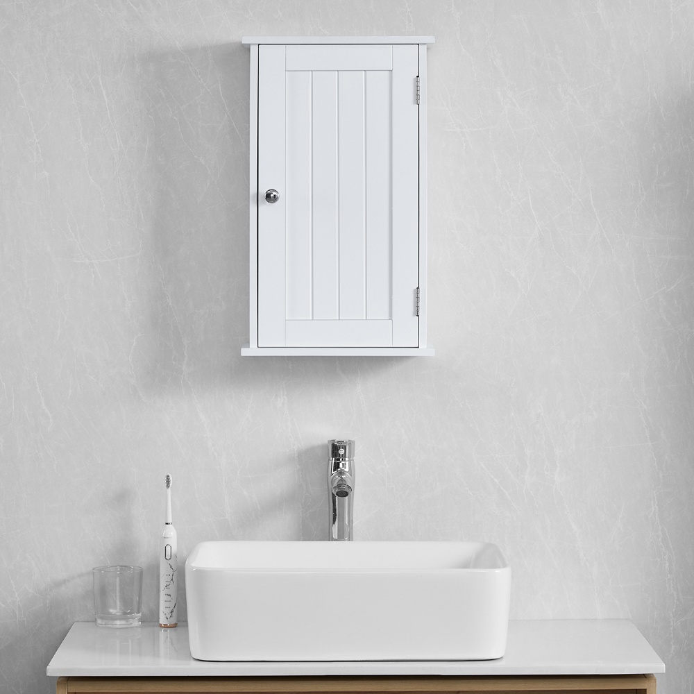 BATH VIDA Priano White 1 Door Bathroom Cabinet Image 4