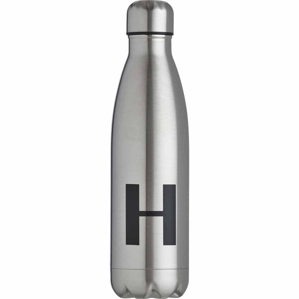 Wilko Alphabet Double Wall Bottle-H Image 1