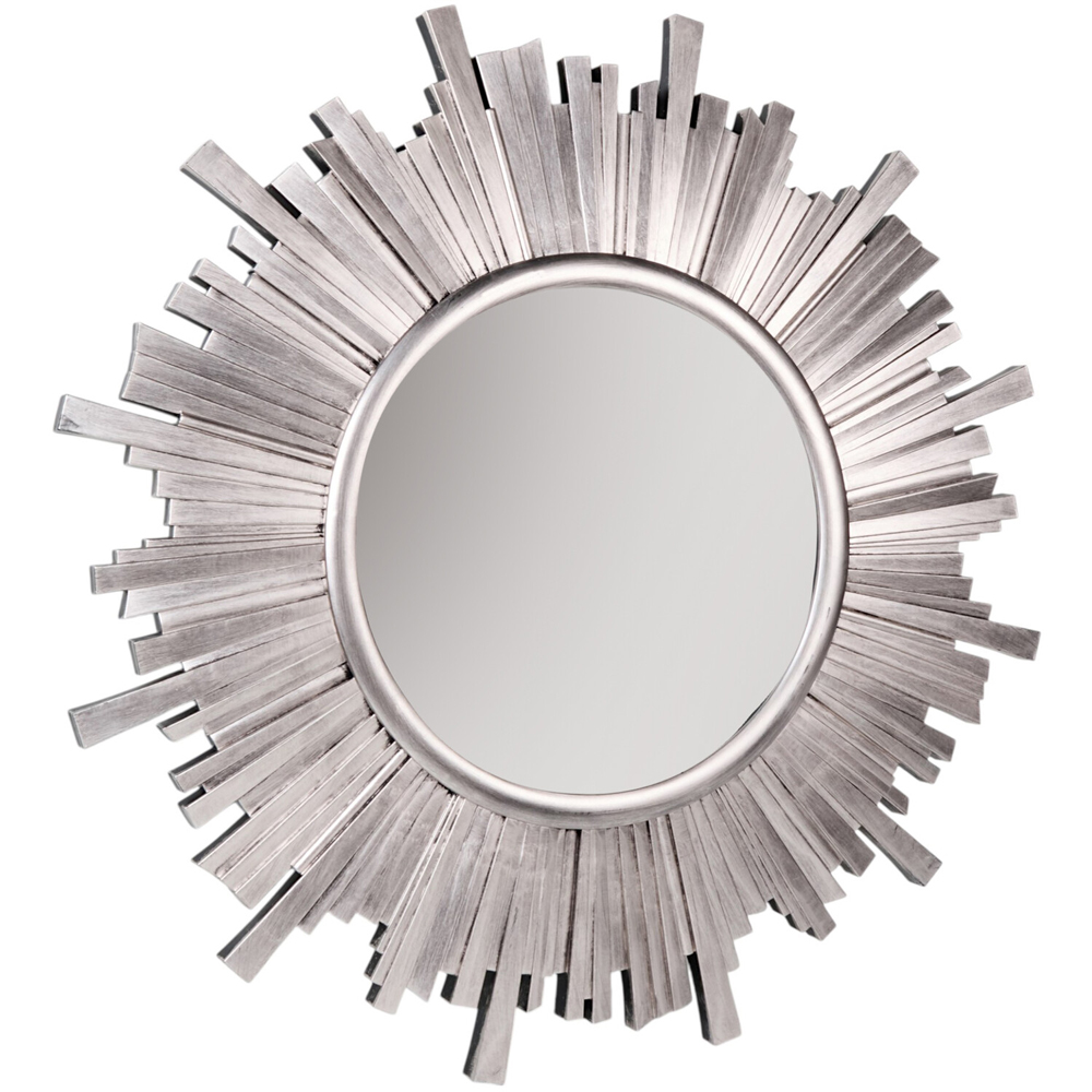 Starburst Metallic Stepped Edge Mirror Silver Image 4