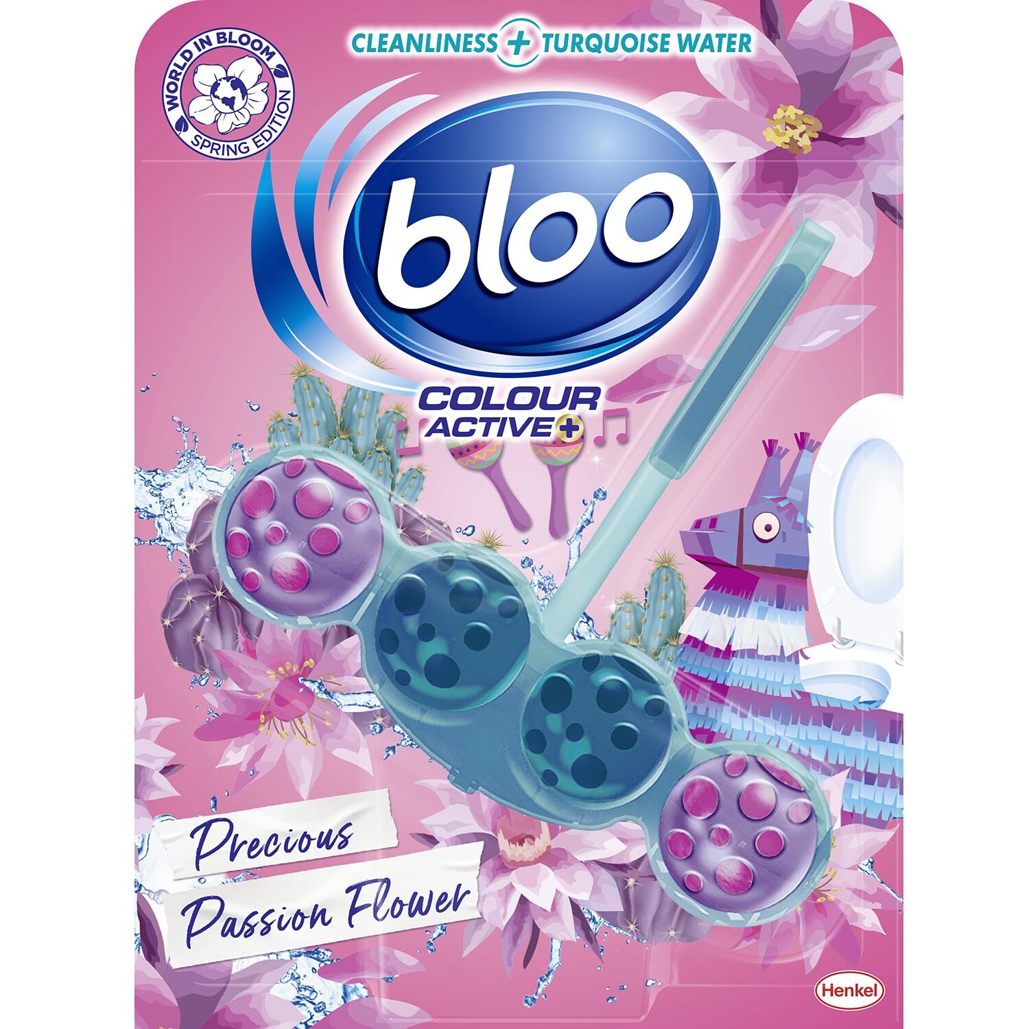 Bloo Colour Active Toilet Rim Block 50g - Precious Passion Flower Image