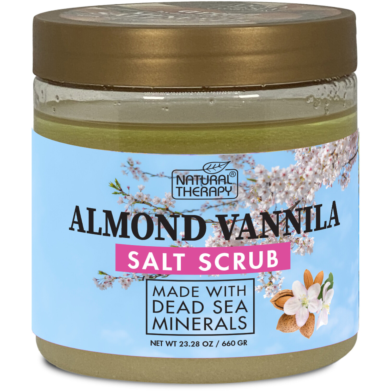 Natural Therapy Almond Vanilla Salt Scrub - Blue Image