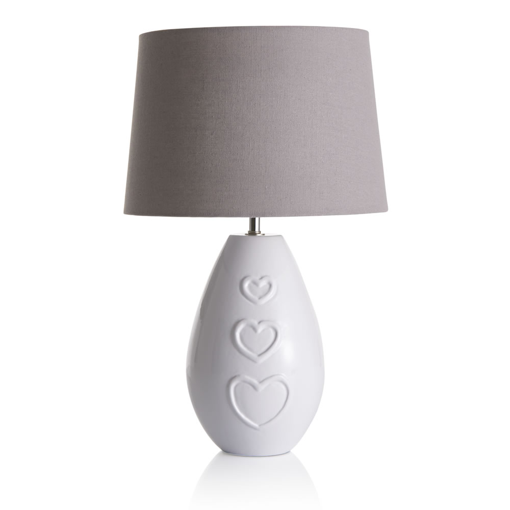 Wilko Heart Detail Table Lamp Image 3
