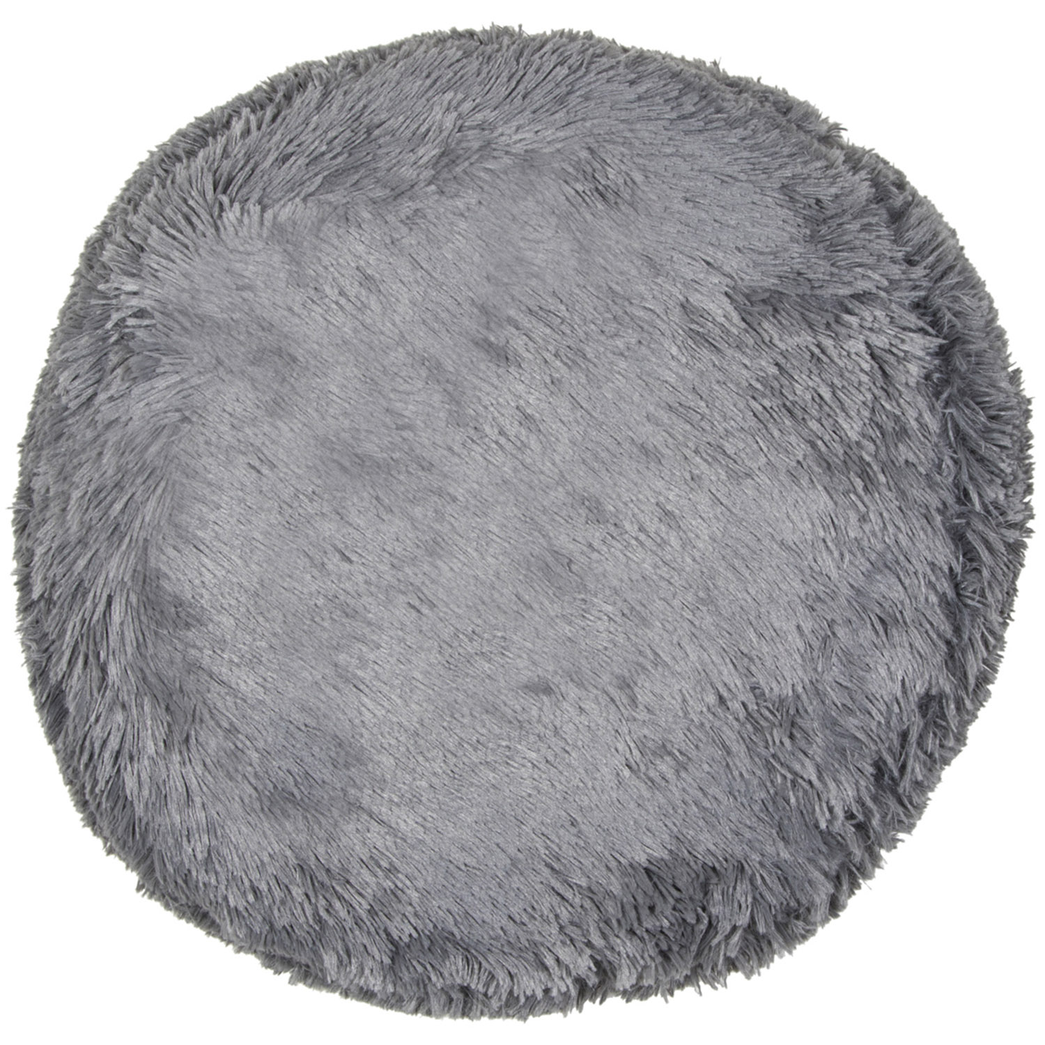 My Home Charcoal Round Plush Bear Cushion Image 2