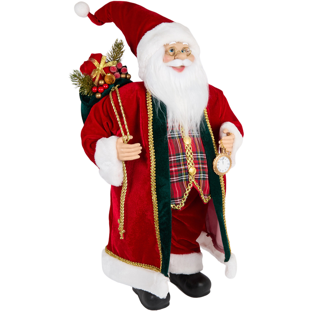 Traditional Standing Santa Figurine Red Image 5