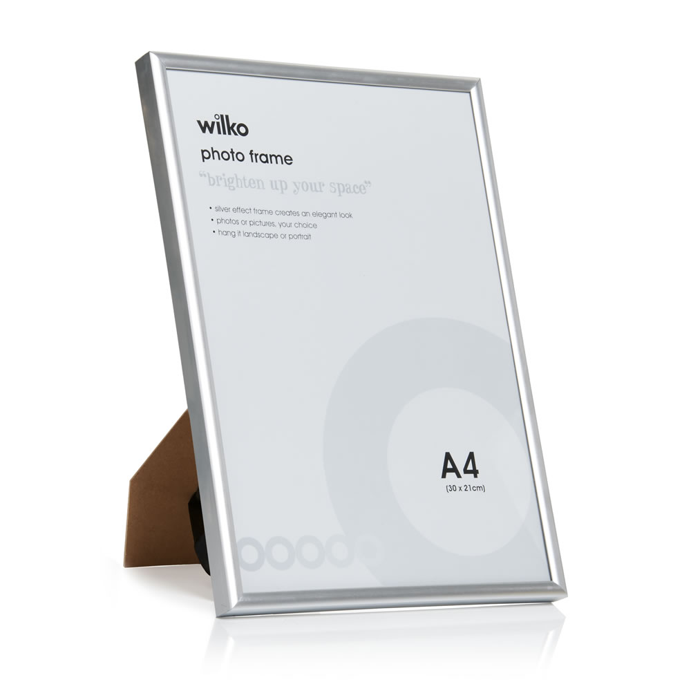 Wilko Silver Effect Easy Photo Frame A4 Image 2